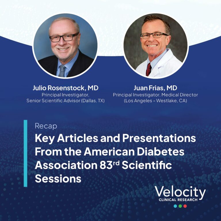 Velocity Investigators Active at the American Diabetes Association (ADA ...