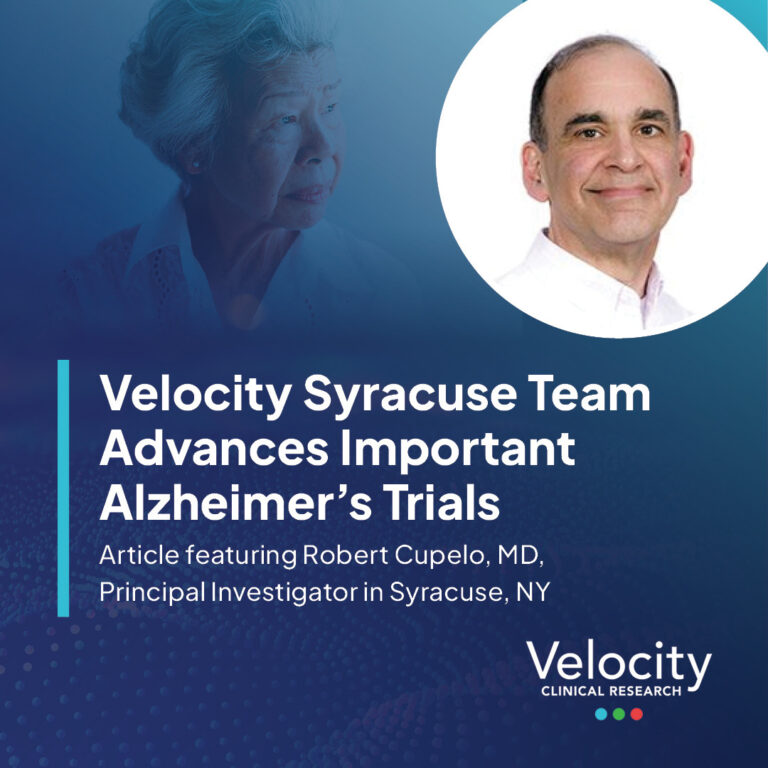 Velocity Syracuse Team Advances Important Alzheimer’s Trials