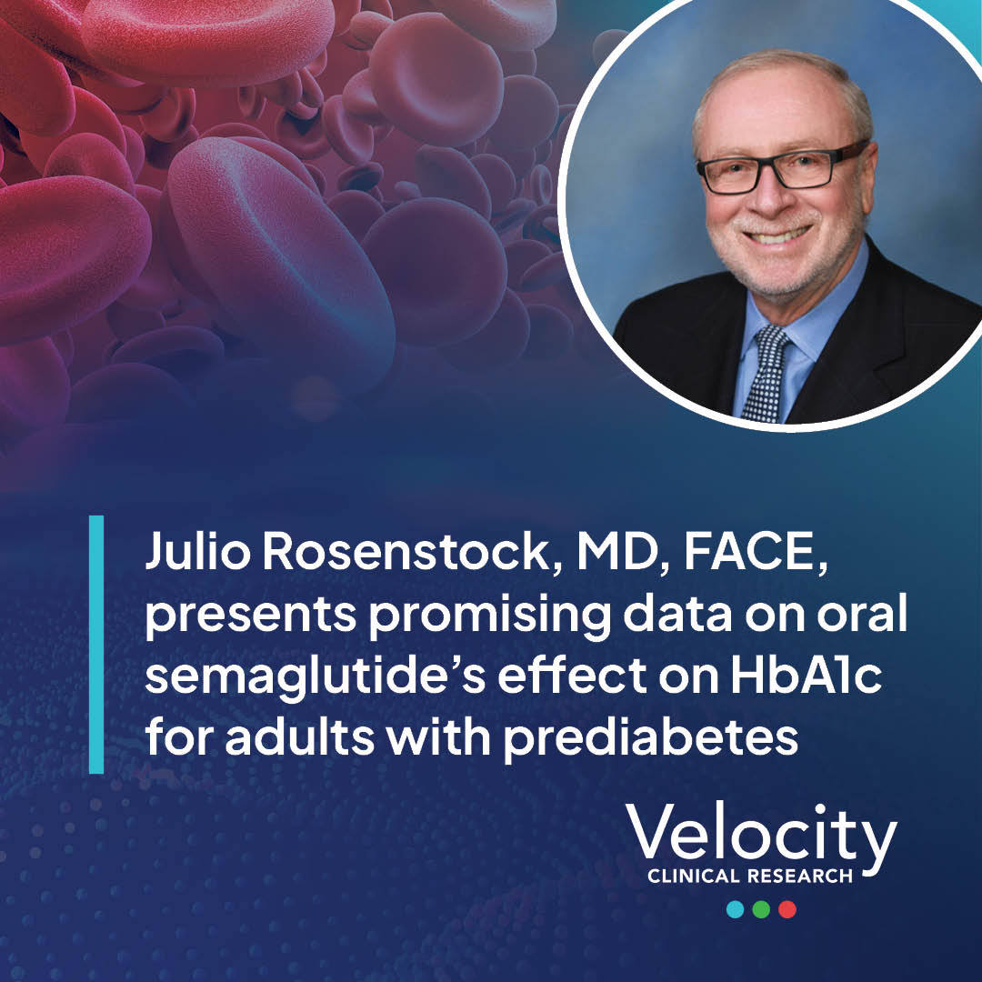 Julio Rosenstock, MD, FACE, presents promising data on oral semaglutide’s effect on HbA1c for adults with prediabetes