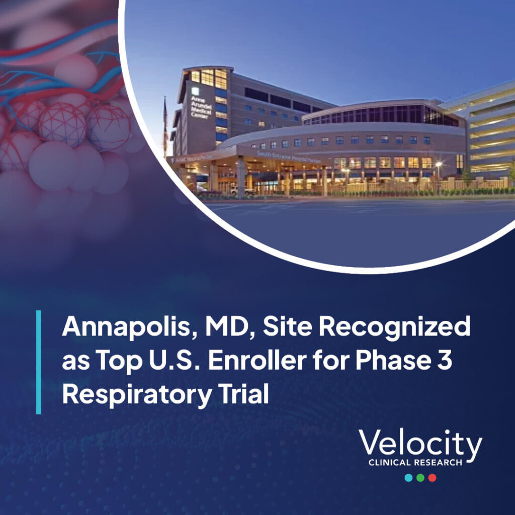 Annapolis MD Site Recognized as Top US Enroller for Phase 3 Respiratory Trial (1)