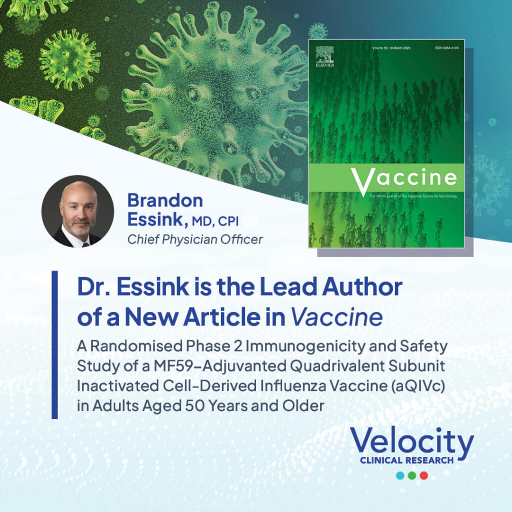 Dr Essink is the Lead Author of a New Article in Vaccine (1)